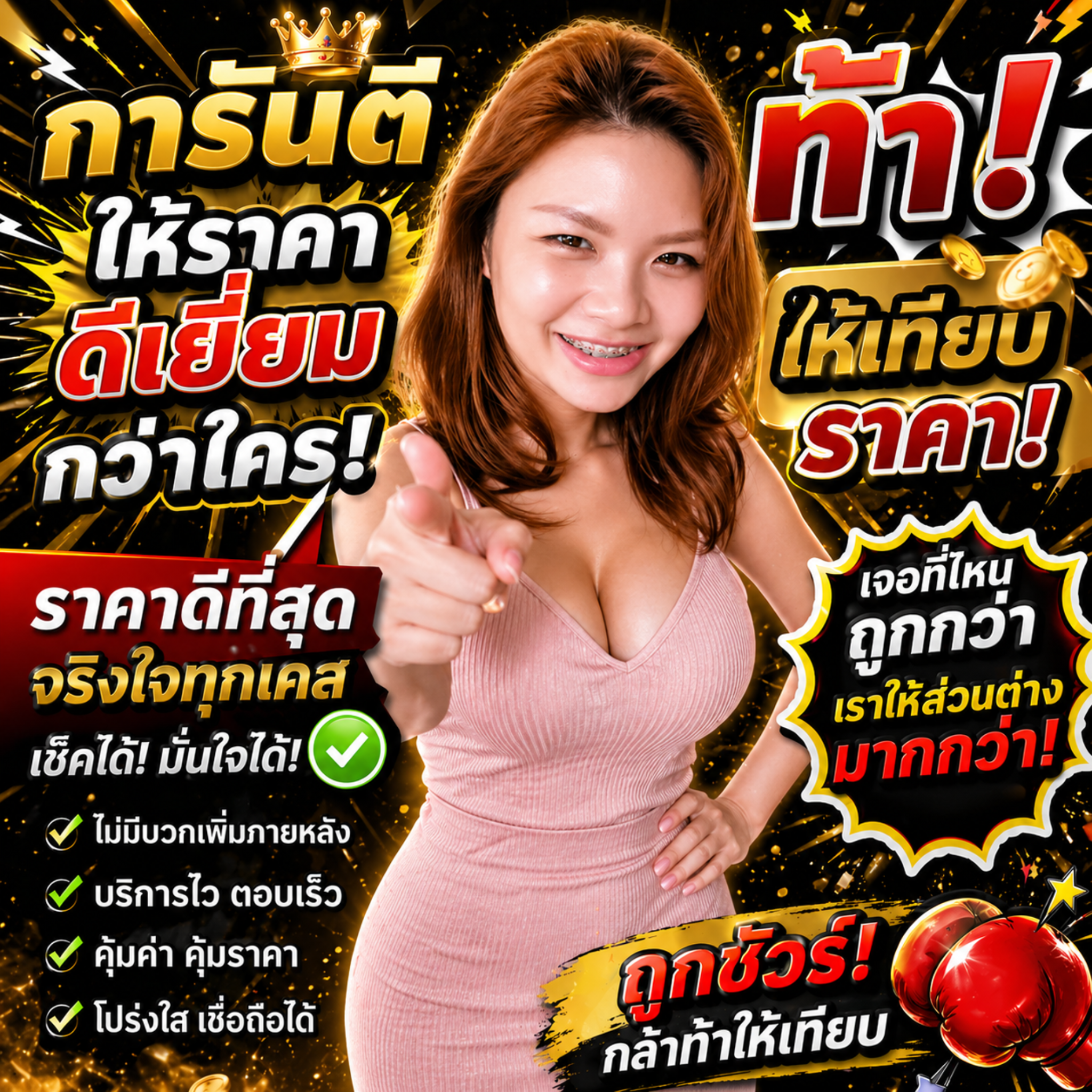 การันตีให้ราคาดีเยี่ยม ราคาดีที่สุดจริงใจทุกเคส